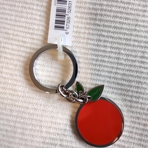NWT Vintage Coach Enamel Orange Key Chain - Picture 4 of 11